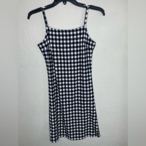 Gingham Mini Dress Black White size 16